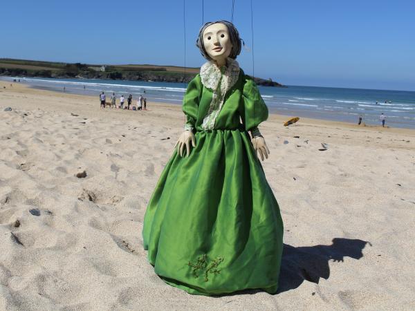 Puppet on Harlyn beach