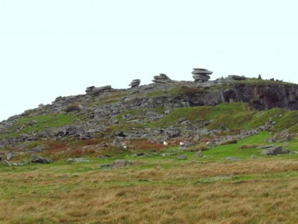 Bodmin moorland, Stowes Hill topped by Cheesewring granite tor
