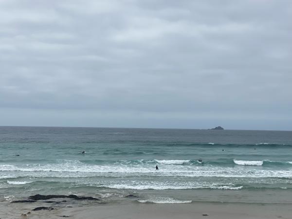 Sennen sea and Longships Rock 