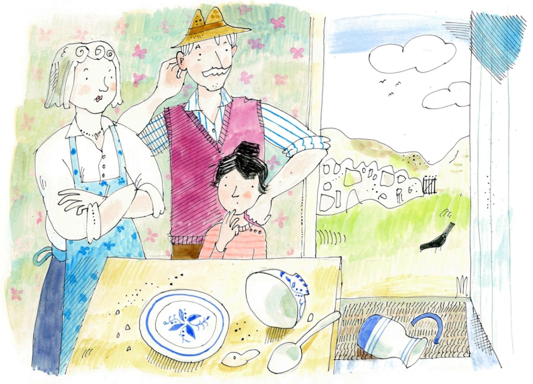 Granfer, Granny and Jennifer wondering