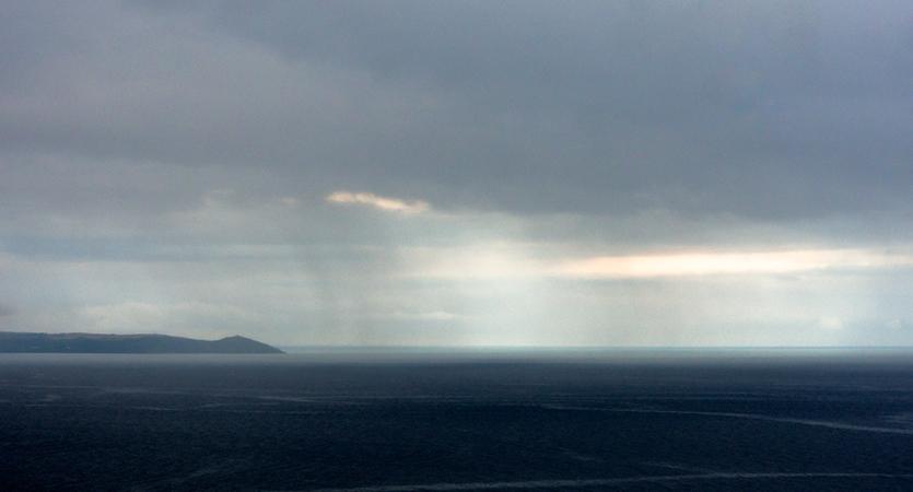 Light over the sea off Rame Head