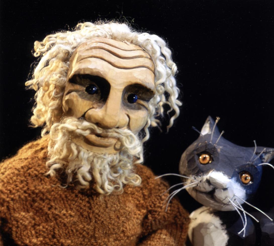 Tom Bawcock and cat puppets