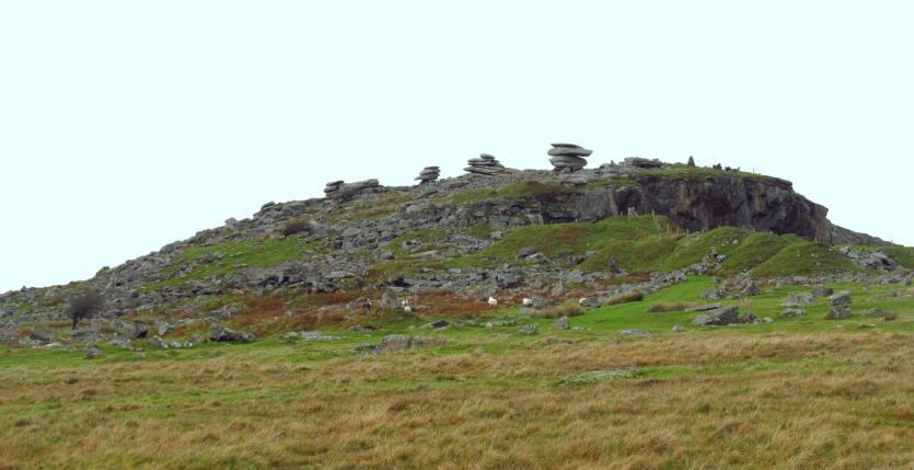 Bodmin moorland, Stowes Hill topped by Cheesewring granite tor