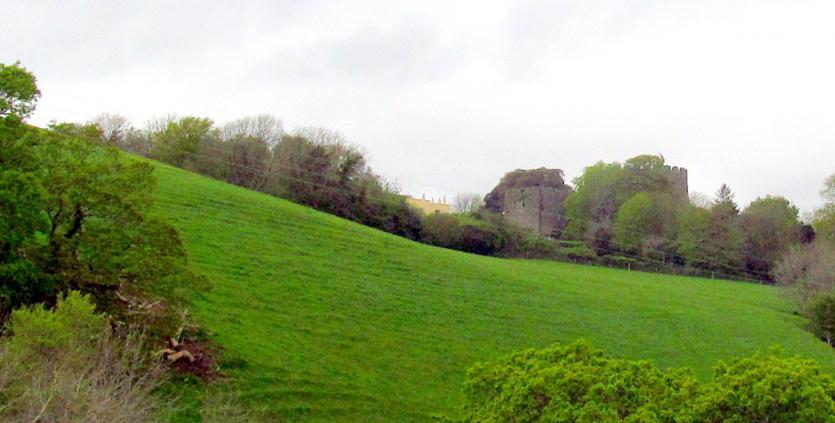 Ince Castle, fields in foreground